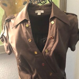 Cache short sleeve dress and raincoat matching